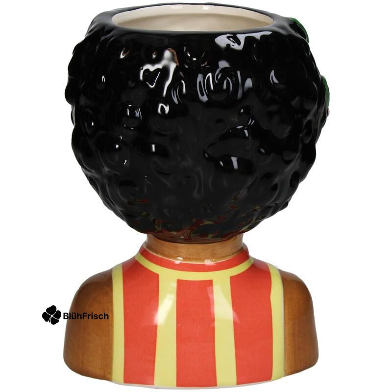 Vaas Lady Sunny + 10x real touch Tulpen wit/groen