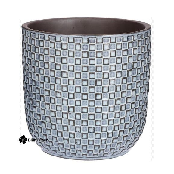 Mini pot relief blauw D7