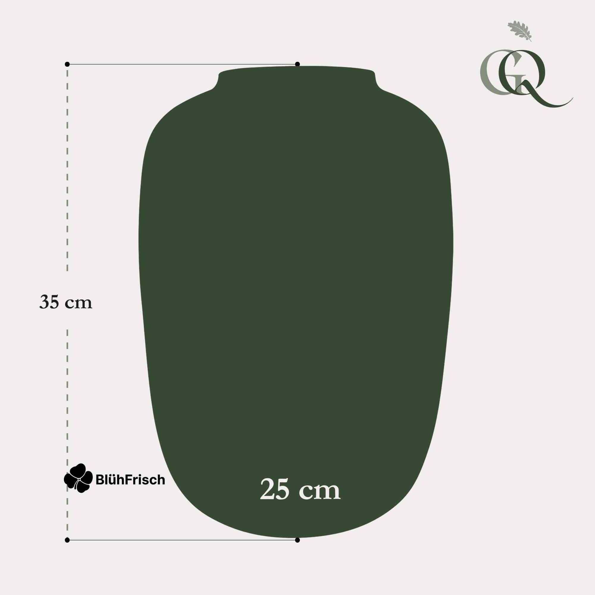 Vaas glas - M - H35 W25 -Artic Cheetah Gold