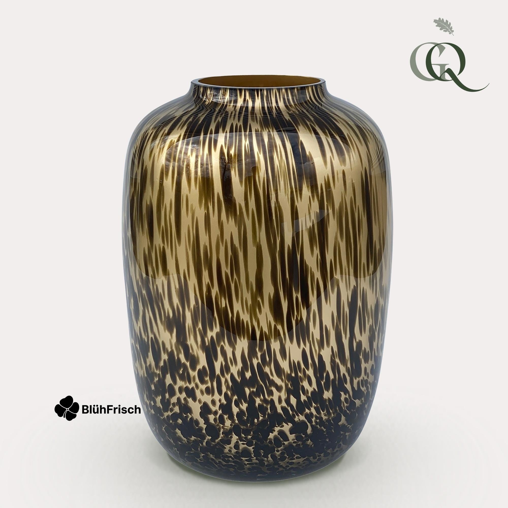 Vaas glas - M - H35 W25 -Artic Cheetah Gold