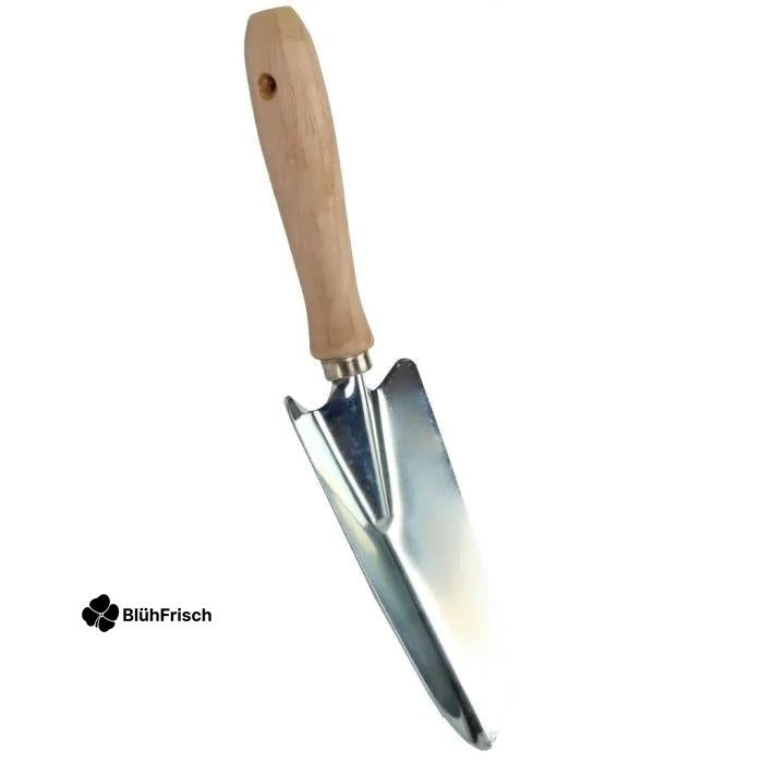 Verplantschepje - Breed - Verzinkt staal - Houten handvat