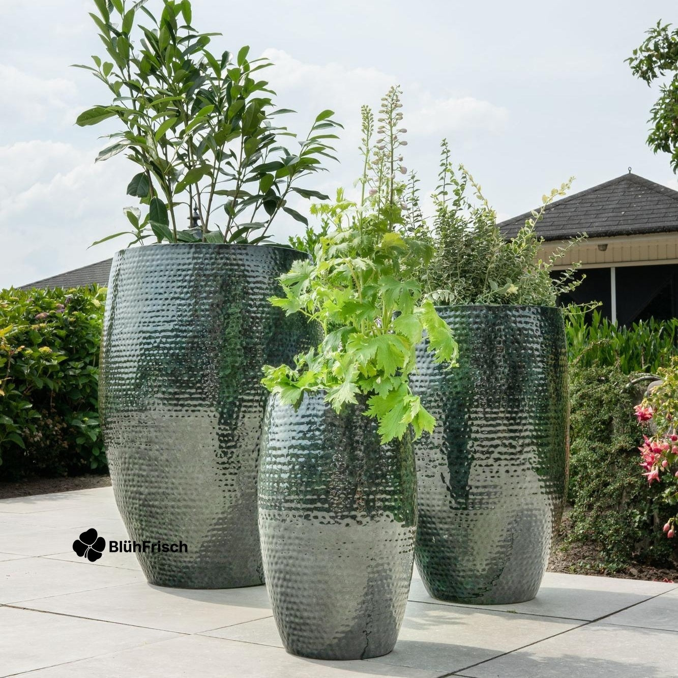 Set von 3 Töpfen - Thom Schwarz Metall - Large