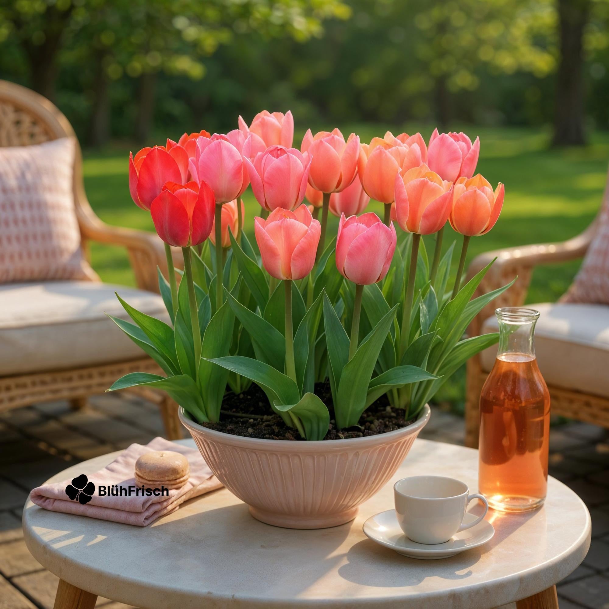 GreenboutiQ - Blumenzwiebeln - Tulpe Pink und Red - Bulbs Hardy Perennial - Farbe Rosa und Rot - 40 Stück - Zwiebelgröße 10/12