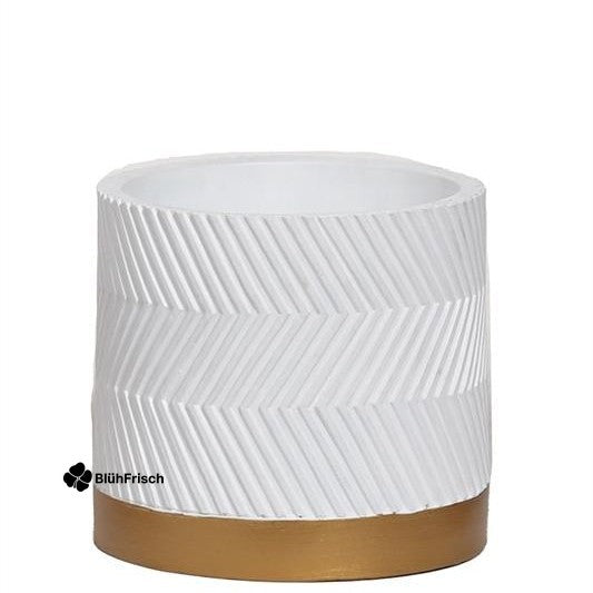 Pot Groovy White Matte D15