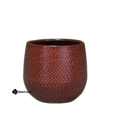 Pot Gabriel rond bordeaux D14