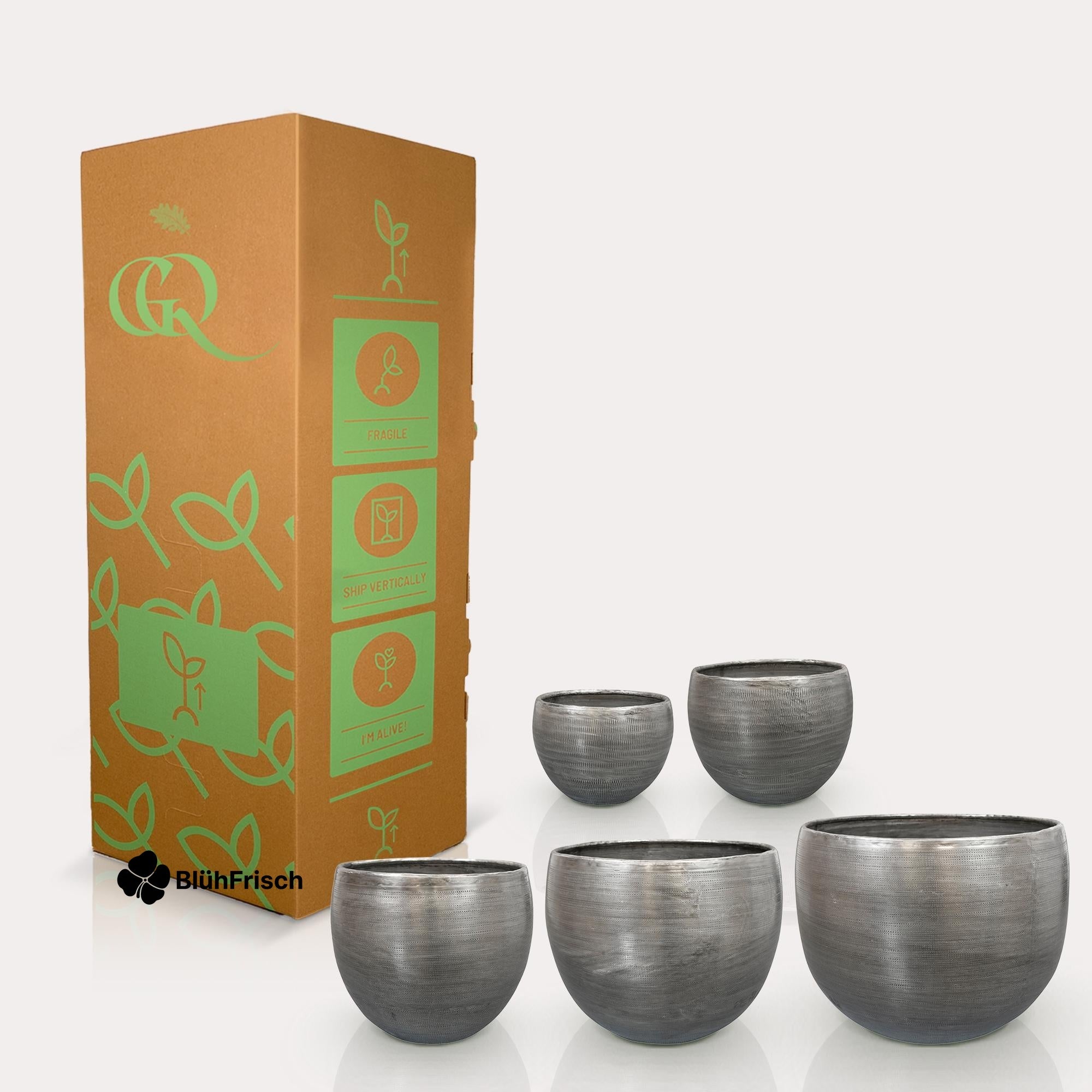 Set 5 Töpfe aluminium Silber