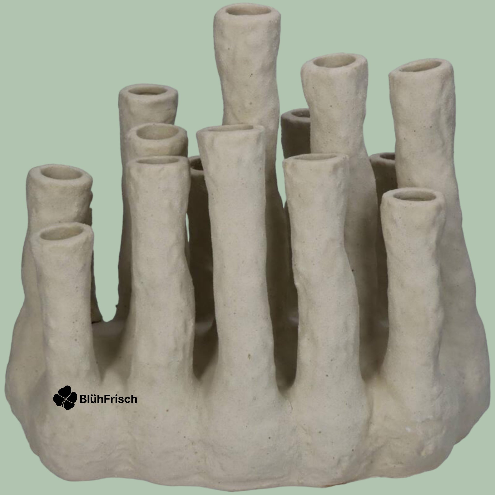 Bloemenhouder XL - Koraal - Ecru - Meertuitenvaas