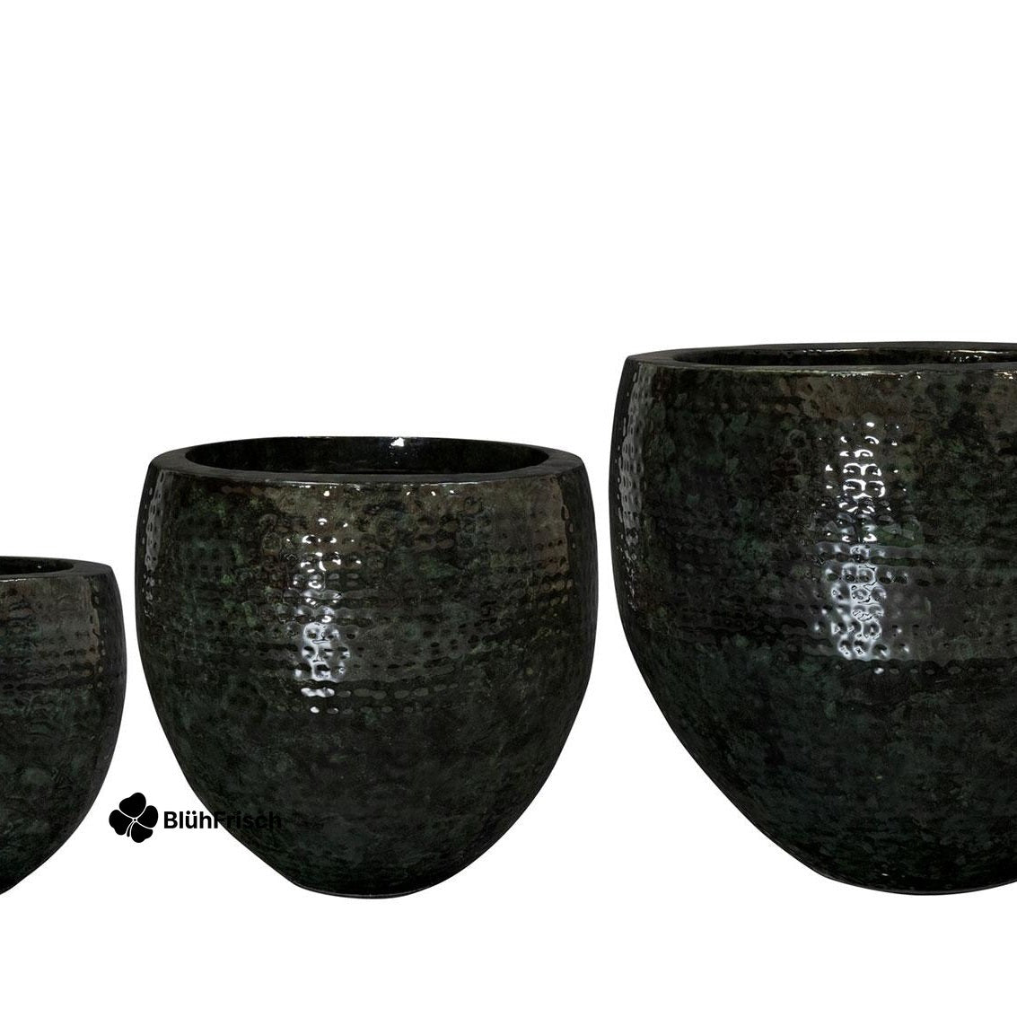 Set von 3 Töpfen - Thom Schwarz Metall - Width